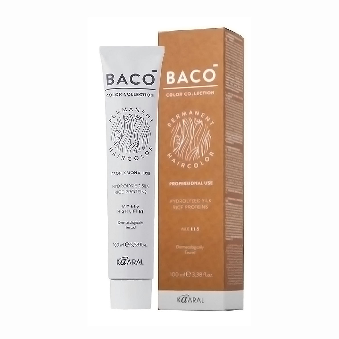 Перманентна фарба для волосся Kaaral Baco Color Collection з низьким вмістом аміаку, 7.42 Блондин мідно-фіолетовий, 100 мл