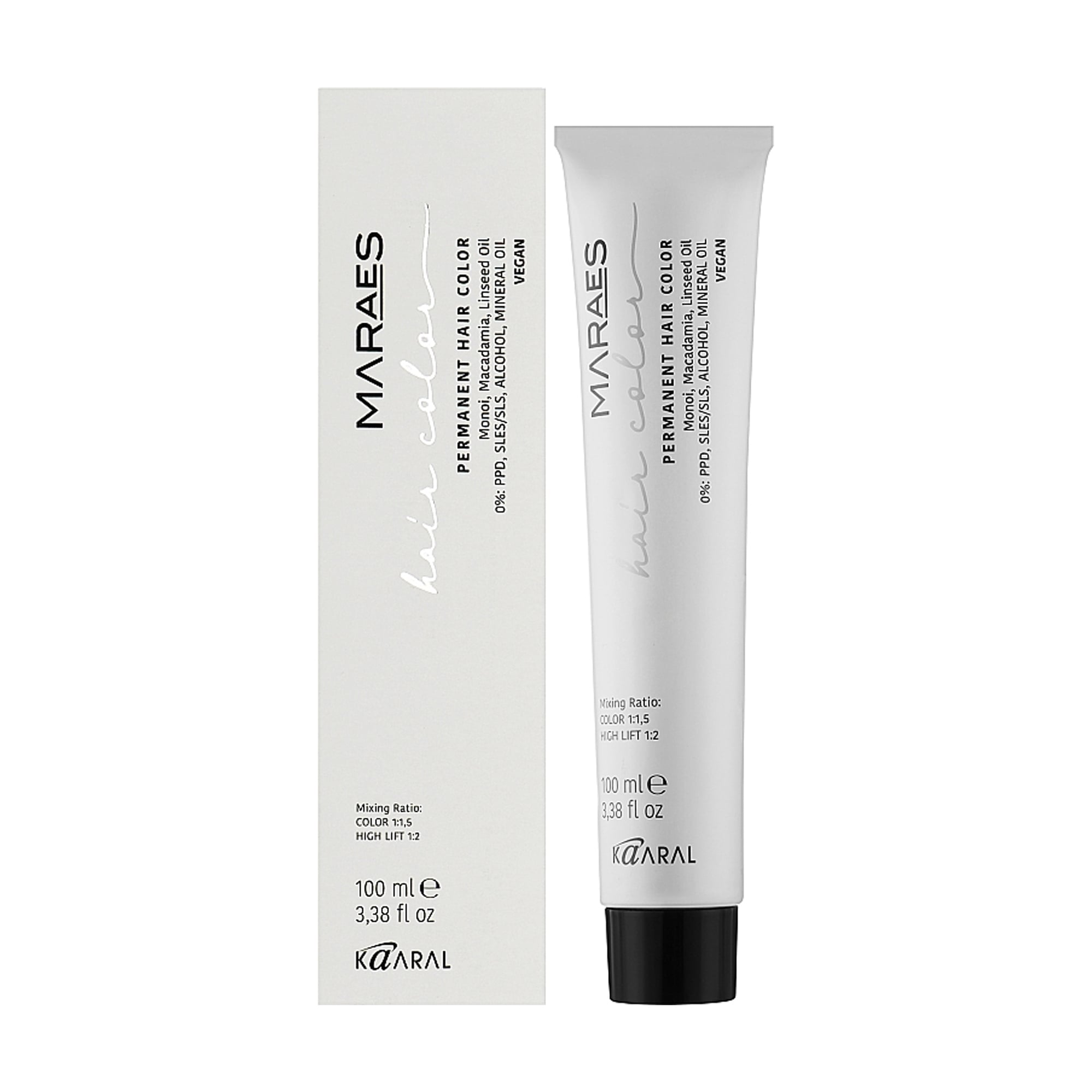 Перманентна фарба для волосся Kaaral Maraes Vegan Permanent Hair Color, 9.12 Дуже світлий блондин попелясто-фіолетовий, 100 мл